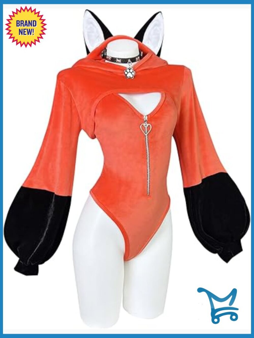 Sexy Fox Bodysuit Cosplay Lingerie Costume for Women